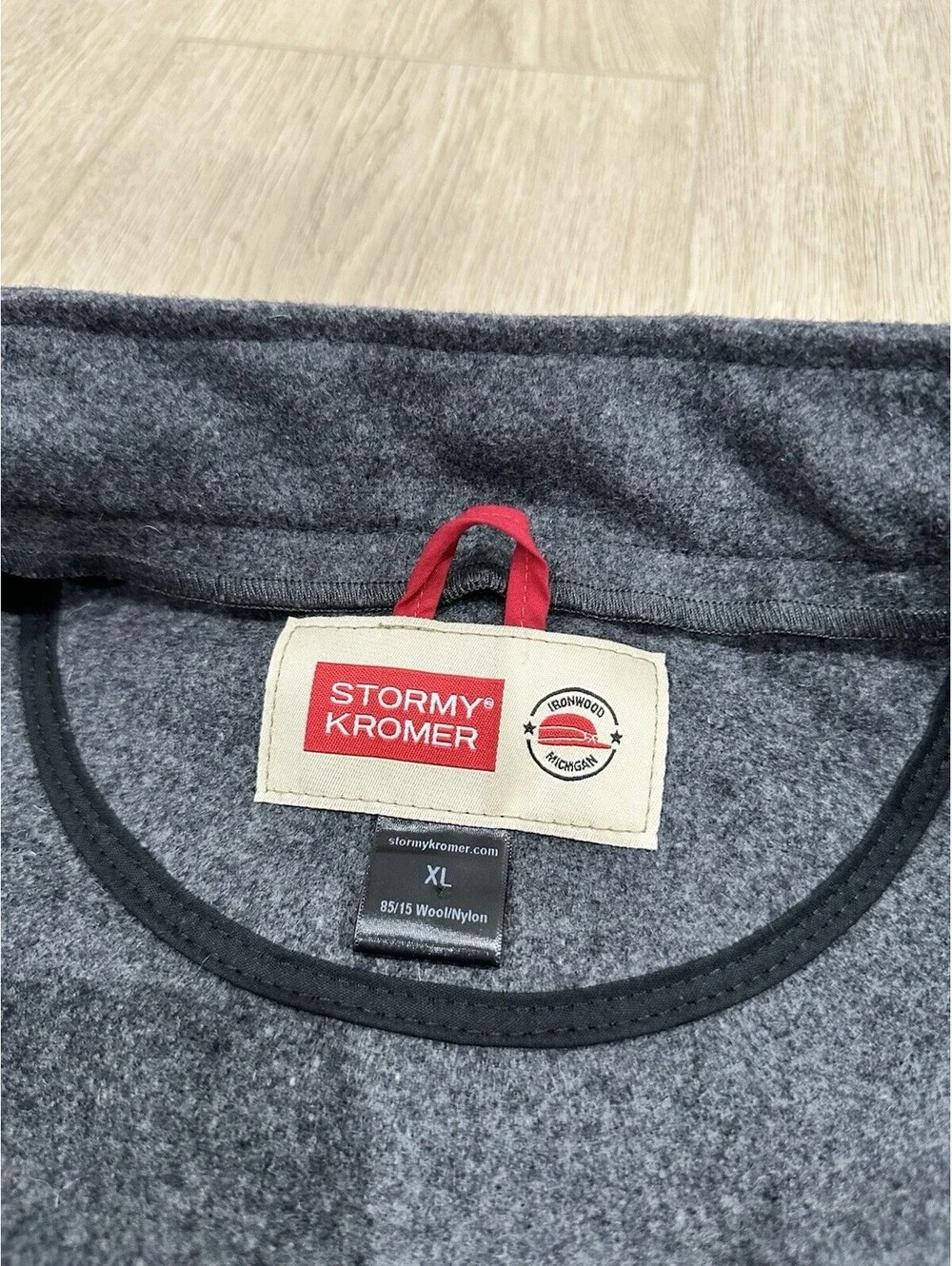 Stormy Kromer Vest Mens XL Wool Blend Full Zip Gray Outdoor